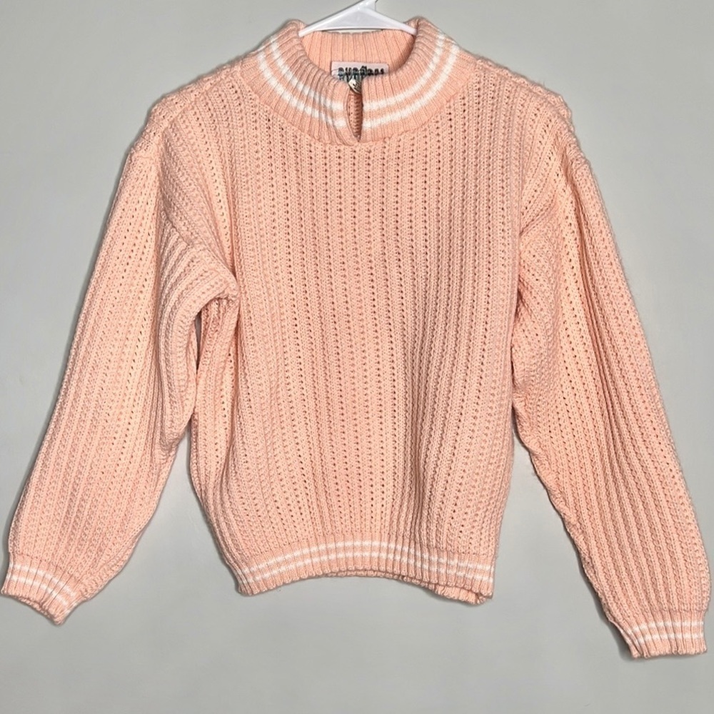 Vintage 80s/90s Retro Peach Sweater